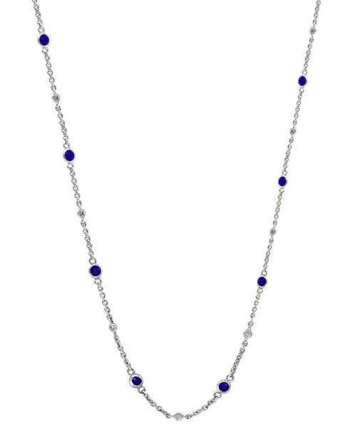 EFFY® Sapphire & Diamond Collar Necklace in Sterling Silver (Also available in Ruby, Emerald and Pink Sapphire)