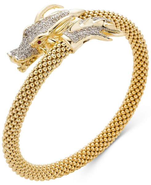 Diamond Dragon Bypass Bracelet (1 ct. t.w.) in 14k Gold over Sterling Silver