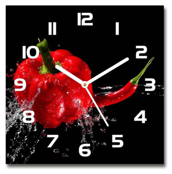 Wanduhr rote Paprika