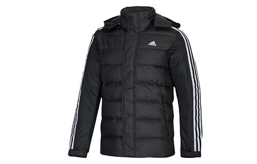 adidas 休闲运动防风保暖羽绒服 冬季 男款 黑色 / Куртка adidas Trendy Clothing Featured Jacket Down Jacket EJ0365