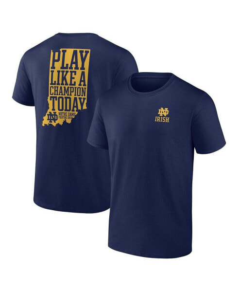 Men's Navy Notre Dame Fighting Irish Hometown Play Like A Champion Today 2-Hit T-shirt