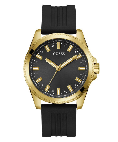 Часы мужские Guess Champ 44 мм черные, золотые GW0639G2