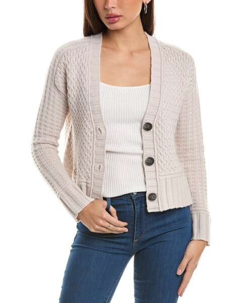 Hannah Rose Honeycomb Knit Wool & Cashmere-Blend Cardigan Women's