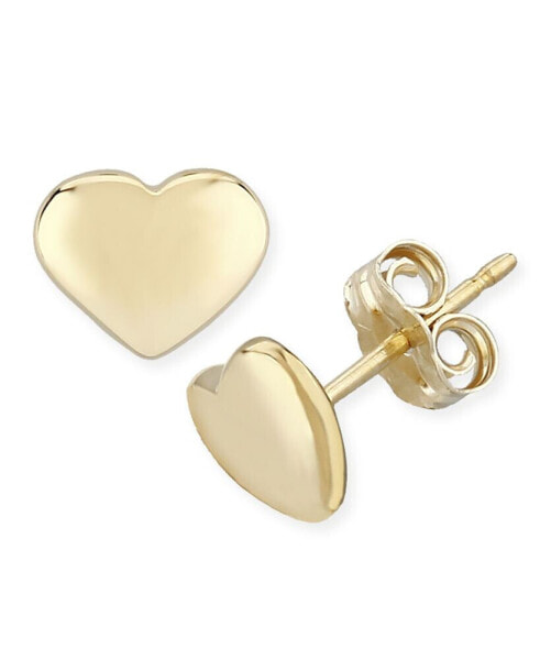 Серьги Macy's flat Heart Stud  in 14k Gold