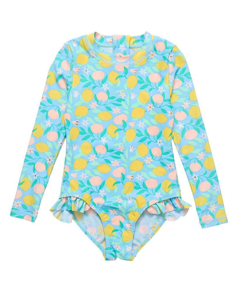 Toddler, Child Girls Lemon Drops LS Surf Suit