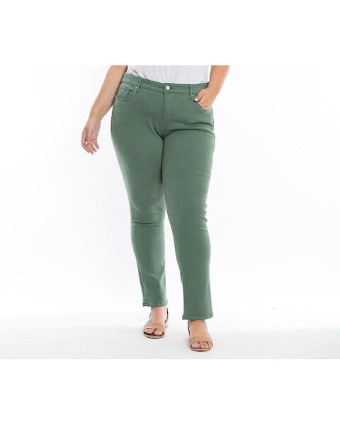 Брюки SLINK Jeans женские цветные средней посадки Слим