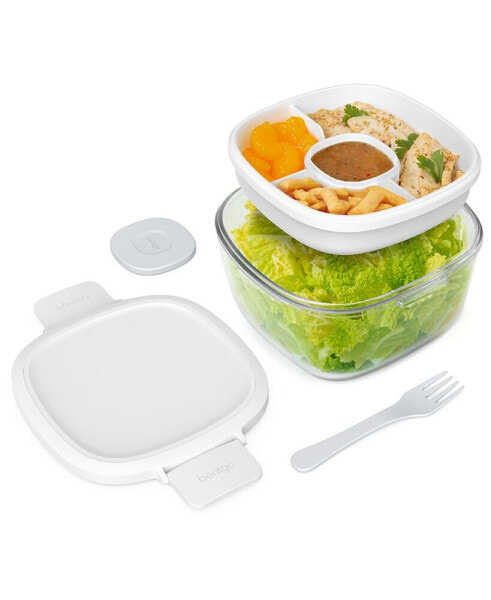 Glass Leak-Proof Salad Container