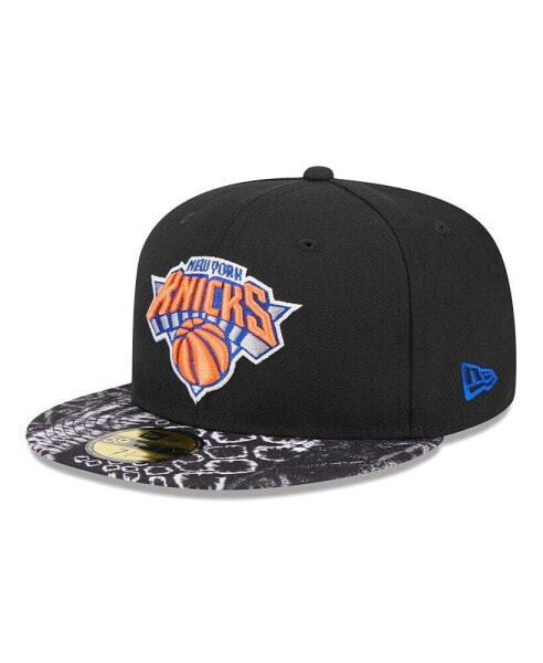 Головной убор New Era для мужчин Визор New York Knicks черного цвета на 59FIFTY