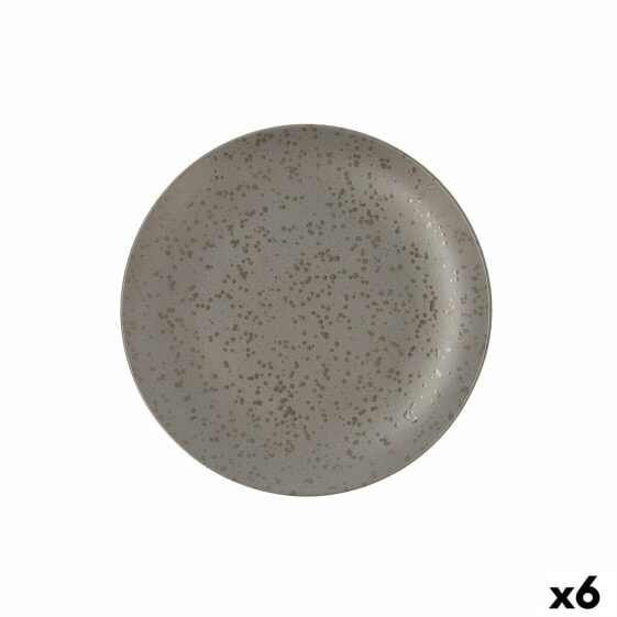 Flat plate Ariane Oxide Ceramic Grey (Ø 24 cm) (6 Units)