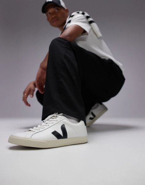 VEJA Esplar logo trainer in extra white black leather