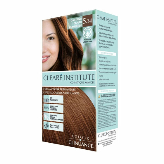 Краска для волос CLEARÉ INSTITUTE Colour Clinuance Nº 5.34-castaño claro luminoso