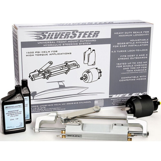 UFLEX Silversteer V2 Universal Front Mount Outboard Hydraulic Tilt Steering System