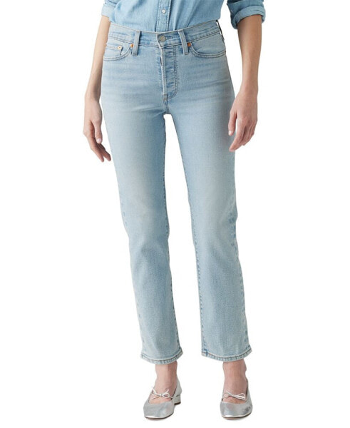 Women's Wedgie Straight-Leg High Rise Cropped Jeans