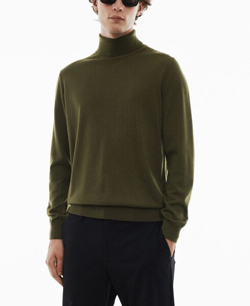 Men's 100% Merino Wool Turtleneck Sweater