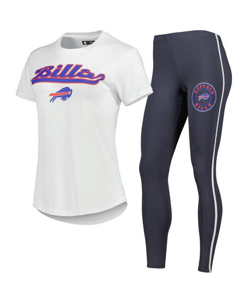 Пижама женская Concepts Sport White, Charcoal Sonata с футболкой и леггинсами Bills