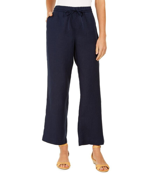 Women's 100% Linen Drawstring Pants, Created for Macy's