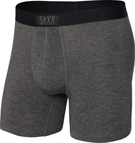 SAXX Bokserki męskie SAXX VIBE BOXER BRIEF GRAPHITE HEATHER L