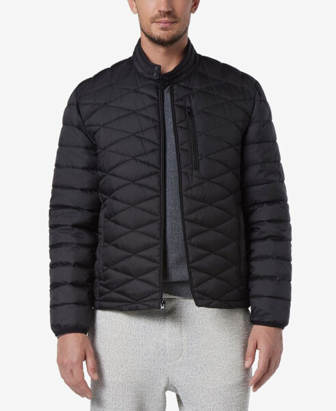 Men's Racer Style Quilted Packable Jacket