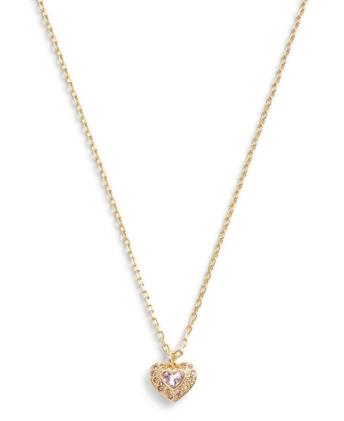 COACH faux Stone Heart Pendant Necklace
