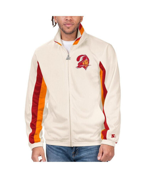 Men's White Distressed Tampa Bay Buccaneers Vintage-Like Rebound Full-Zip Track Jacket