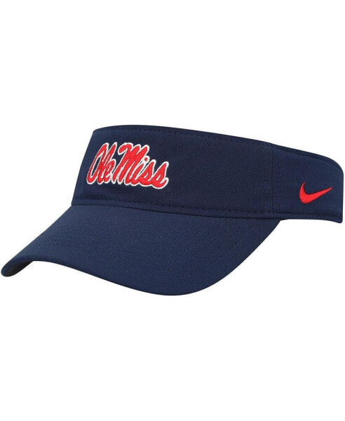 Men's Ole Miss Rebels Navy Sideline Performance Visor