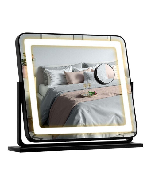 Hollywood Vanity Makeup Mirror with 3-Color LED Lights & Smart Touch Control