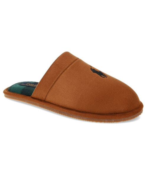 Men's Embroidered Scuff Slippers