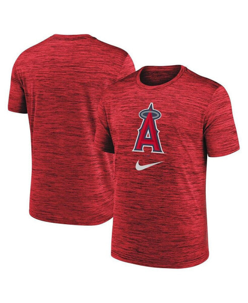 Men's Red Los Angeles Angels Logo Velocity Performance T-shirt