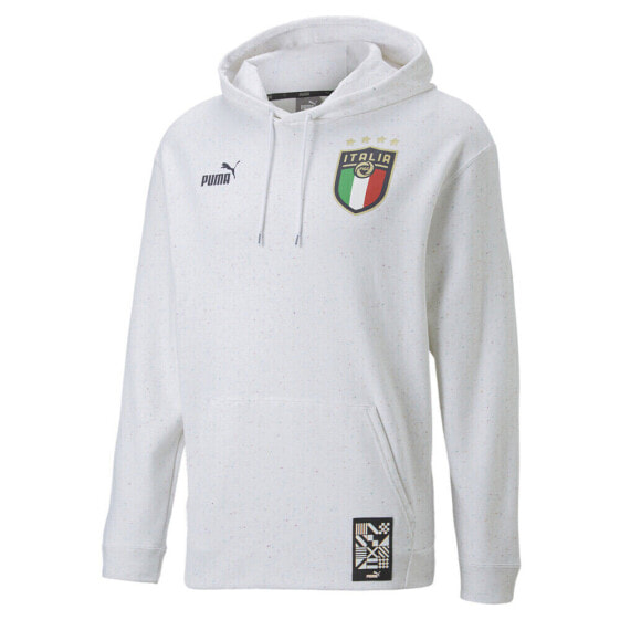 Puma Figc Ftblculture Pullover Hoodie Mens White Casual Outerwear 76713610