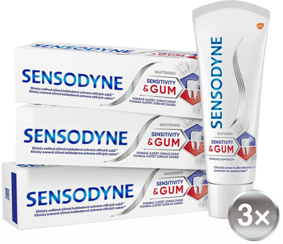 Зубная паста SENSODYNE Sensitivity & Gum Whitening Trio 3 x 75 ml