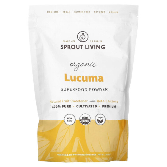 Sprout Living, Органический порошок Lucuma Superfood, 450 г (1 фунт)