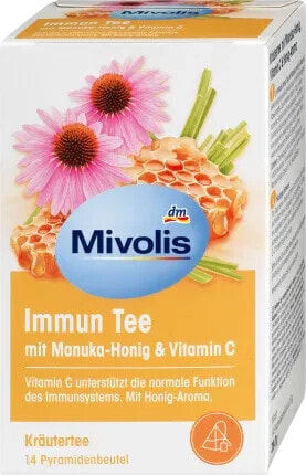 Kräutertee "Immun Tee" mit Manuka-Honig & Vitamin C (14 Beutel), 28 g