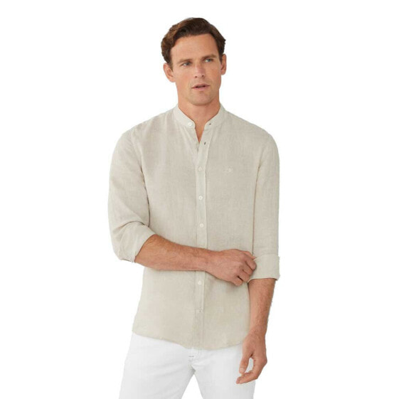 HACKETT HM309742 Garment Dye Linen long sleeve shirt