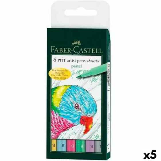 Set of Felt Tip Pens Faber-Castell Pitt Artist Case Cake (5 Units)