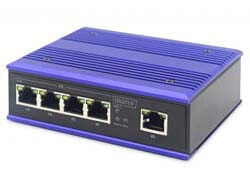 DIGITUS 4 port Fast Ethernet network switch, industrial, unmanaged, 1 RJ45 uplink