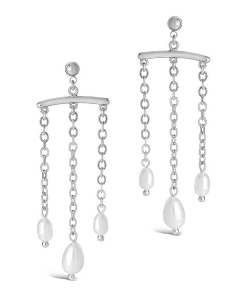 Серьги Sterling Forever Chains and Pearls Chandelier