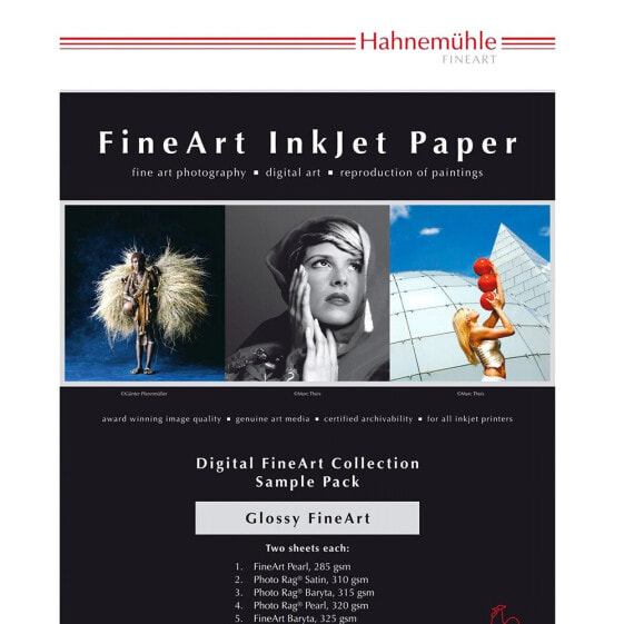 HAHNEMUHLE Digital FineArt A4 Testpack Glossy Papers