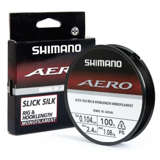 Леска шнур SHIMANO FISHING Aero Slick Silk Rig&Hooklength 100 м, прозрачный