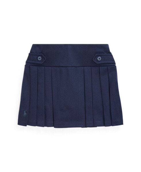 Toddler and Little Girls Pleated Ponte Skort