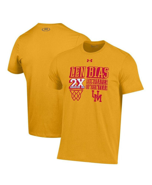 Men's Gold Maryland Terrapins Len Bias Performance T-shirt