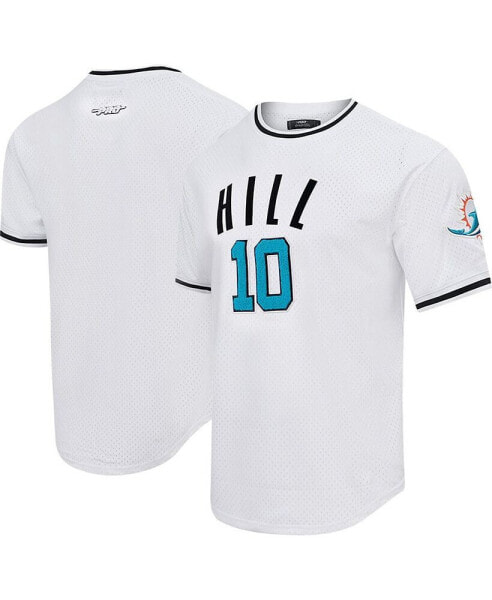 Men's Tyreek Hill White Miami Dolphins Mesh Player Name and Number Top