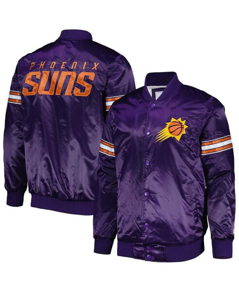 Ветровка мужская Starter Фиолетовая Phoenix Suns Pick and Roll Satin Full-Snap Varsity