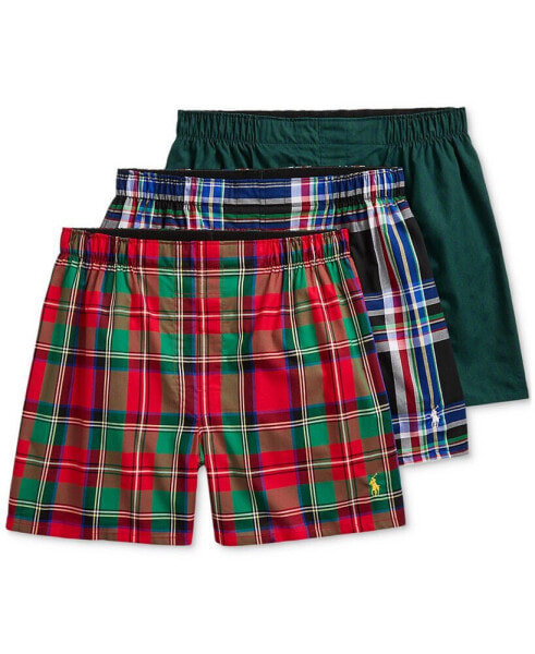 Men's 3-Pk. Classic-Fit Woven Boxers