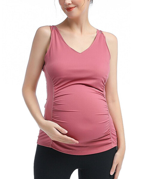 Топ активный для кормления беременных женщин kimi + kai Maternity V-Neck - блузка