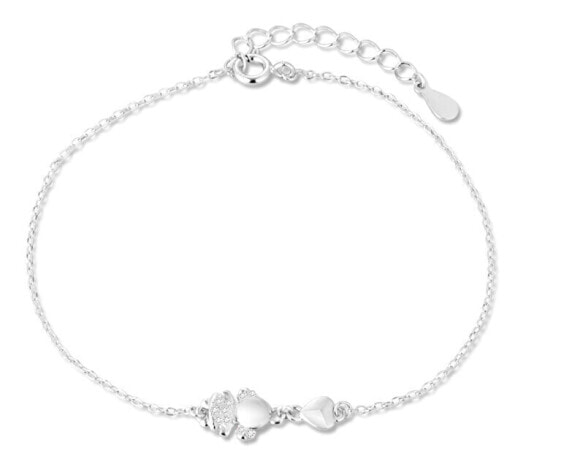 Delicate silver bracelet with zircons SVLB0370SH2BI16