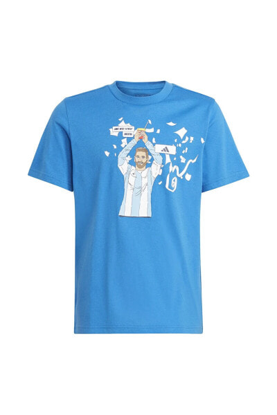 Düz Saks Erkek T-Shirt IB4908 Y MESSI G T