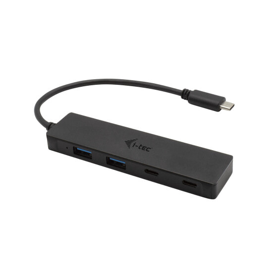 i-tec Metal USB-C HUB 2x USB 3.0 + 2x USB-C - USB 3.2 Gen 1 (3.1 Gen 1) Type-C - USB 3.2 Gen 1 (3.1 Gen 1) Type-A - USB 3.2 Gen 1 (3.1 Gen 1) Type-C - 5000 Mbit/s - Black - Android - Chrome - 110 mm