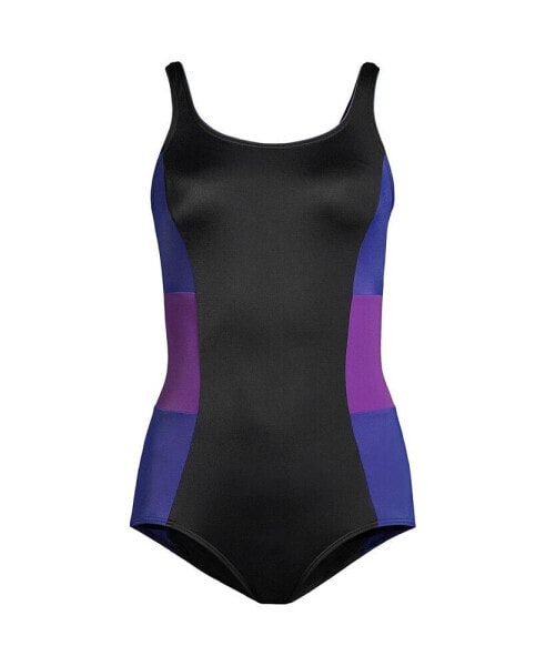 Women's D-Cup Chlorine Resistant Soft Cup Tugless Sporty One Piece Swimsuit