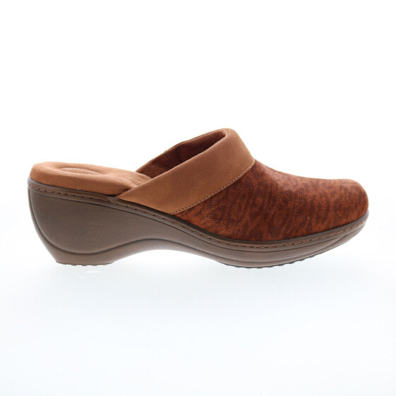 Softwalk Murietta S6015-954 Womens Brown Wide Suede Slip On Clog Flats Shoes 8