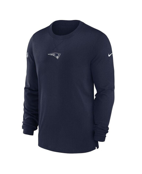 Men's Navy New England Patriots 2023 Sideline Performance Long Sleeve T-shirt